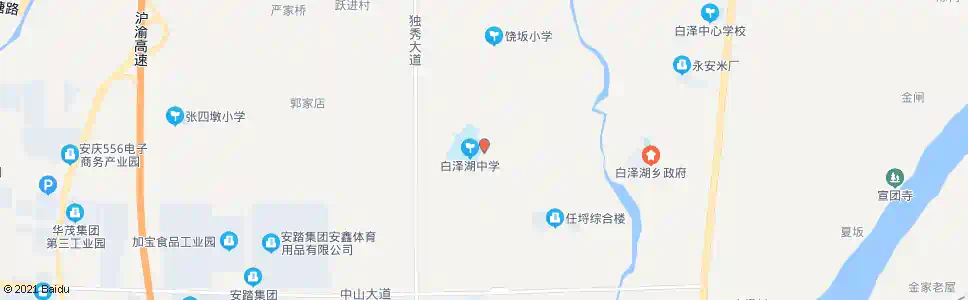 安庆白泽中学_公交站地图_安庆公交_妙搜公交查询2025