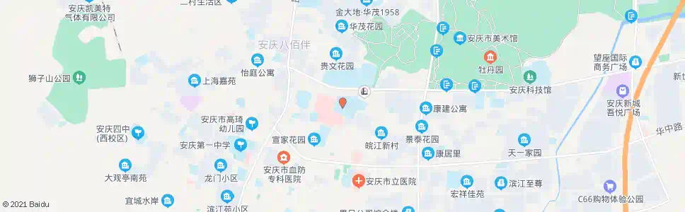 安庆二中_公交站地图_安庆公交_妙搜公交查询2025