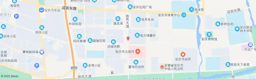 安庆独秀大道_公交站地图_安庆公交_妙搜公交查询2025