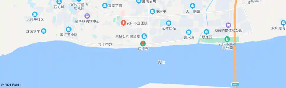 安庆迎江寺_公交站地图_安庆公交_妙搜公交查询2025
