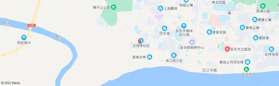 安庆大观亭街_公交站地图_安庆公交_妙搜公交查询2025