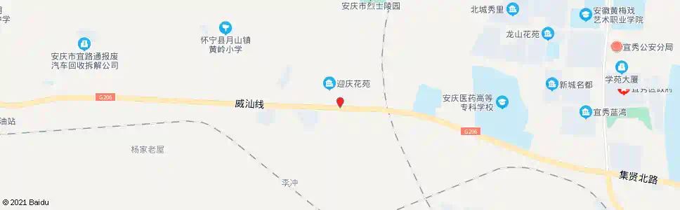 安庆黑寺岭_公交站地图_安庆公交_妙搜公交查询2025