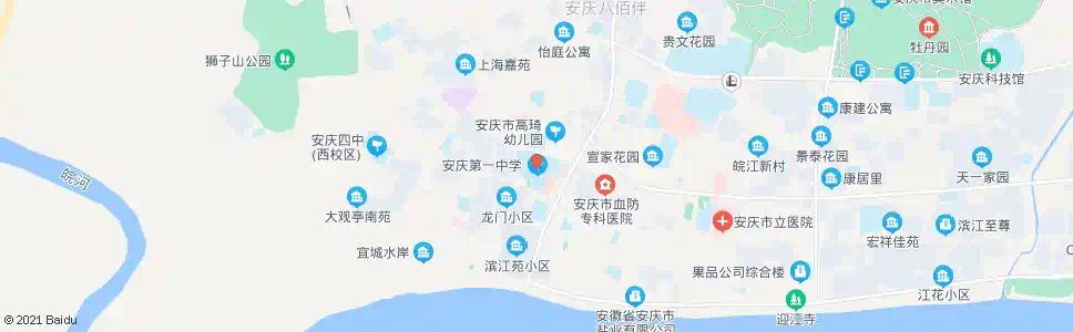 安庆一中_公交站地图_安庆公交_妙搜公交查询2025