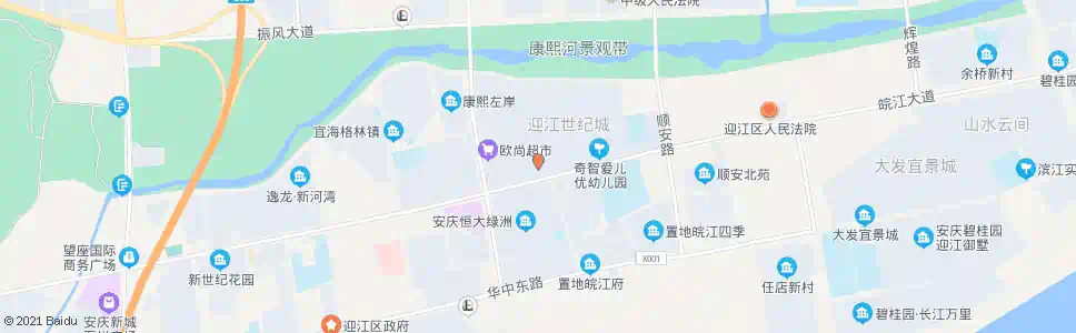 安庆中皖律师楼_公交站地图_安庆公交_妙搜公交查询2025