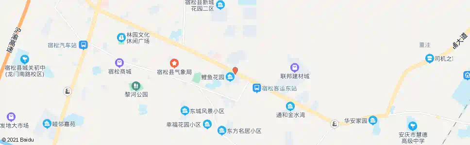 安庆鲤鱼花园_公交站地图_安庆公交_妙搜公交查询2025