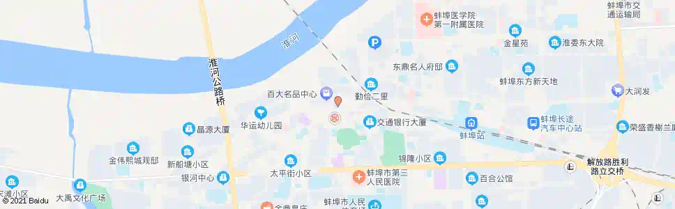 蚌埠百货大楼(淮河路)_公交站地图_蚌埠公交_妙搜公交查询2025