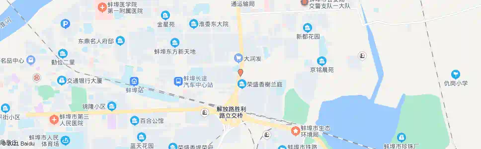 蚌埠解放路立交桥北_公交站地图_蚌埠公交_妙搜公交查询2025