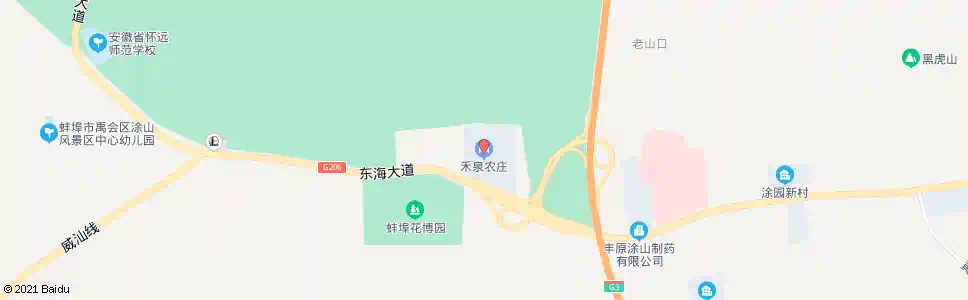 蚌埠禾泉农庄_公交站地图_蚌埠公交_妙搜公交查询2025