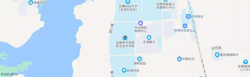 蚌埠龙湖春天风情街(电子信息学院)_公交站地图_蚌埠公交_妙搜公交查询2025