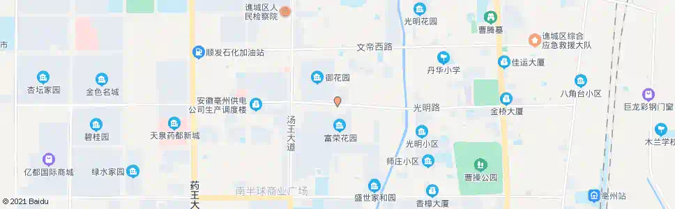 亳州富荣花园_公交站地图_亳州公交_妙搜公交查询2025