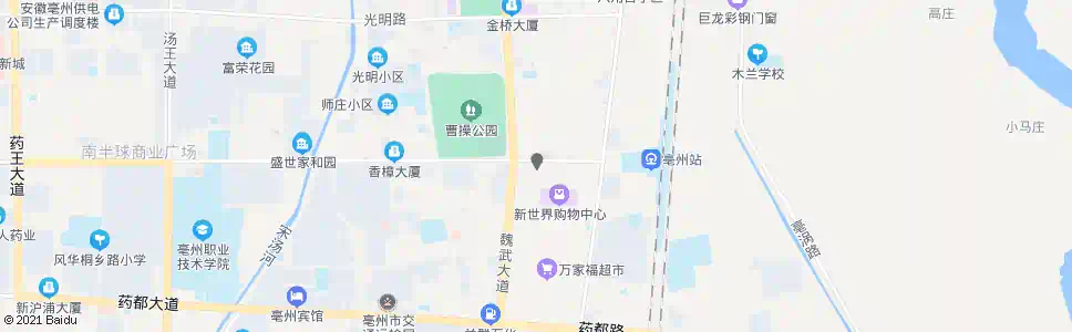 亳州康美大市场西门_公交站地图_亳州公交_妙搜公交查询2025