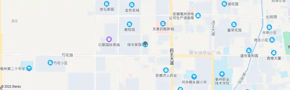 亳州绿水家园_公交站地图_亳州公交_妙搜公交查询2025