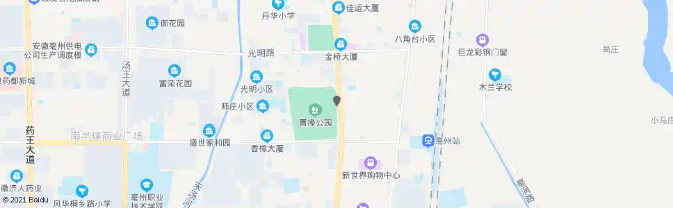 亳州曹操公园东门_公交站地图_亳州公交_妙搜公交查询2025