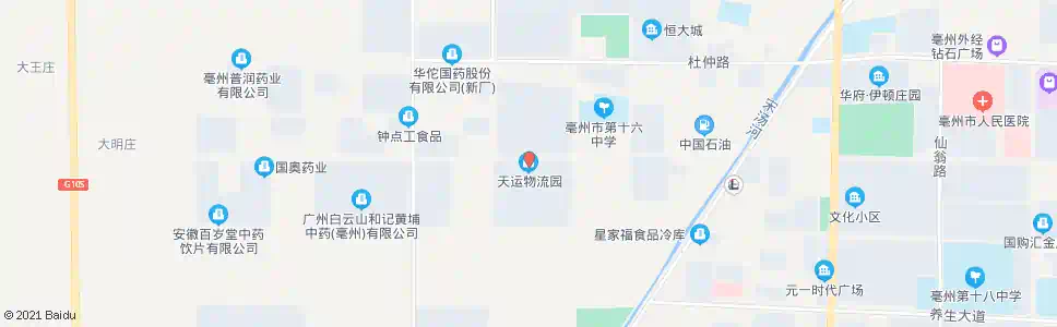 亳州天运物流_公交站地图_亳州公交_妙搜公交查询2025