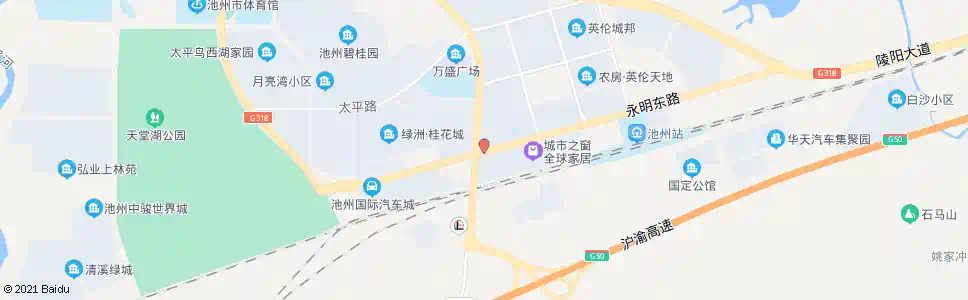 池州长江南路路口_公交站地图_池州公交_妙搜公交查询2025