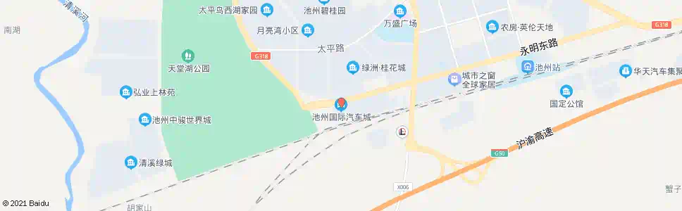 池州国际汽车城_公交站地图_池州公交_妙搜公交查询2025