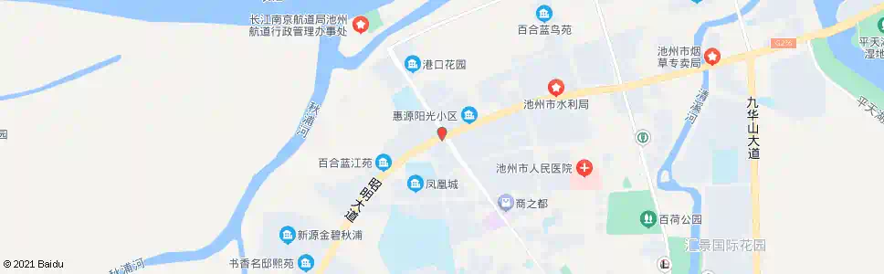 池州长江北路口_公交站地图_池州公交_妙搜公交查询2025