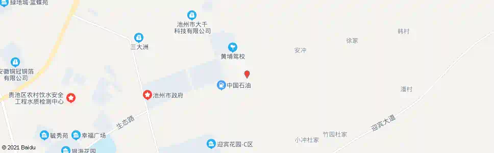 池州生态大道口_公交站地图_池州公交_妙搜公交查询2025