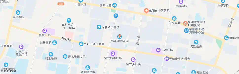 阜阳易景国际花园_公交站地图_阜阳公交_妙搜公交查询2025