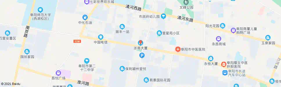 阜阳浙商大厦_公交站地图_阜阳公交_妙搜公交查询2025