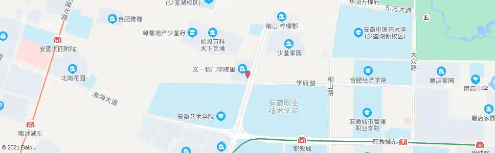 合肥安职院_公交站地图_合肥公交_妙搜公交查询2025