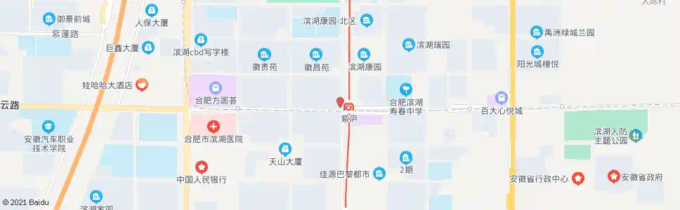 合肥紫庐路口_公交站地图_合肥公交_妙搜公交查询2025