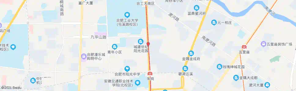 合肥世纪阳光花园_公交站地图_合肥公交_妙搜公交查询2025