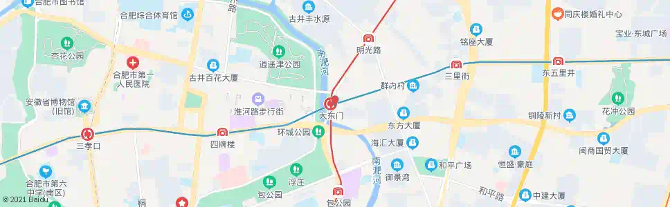合肥大东门站_公交站地图_合肥公交_妙搜公交查询2025