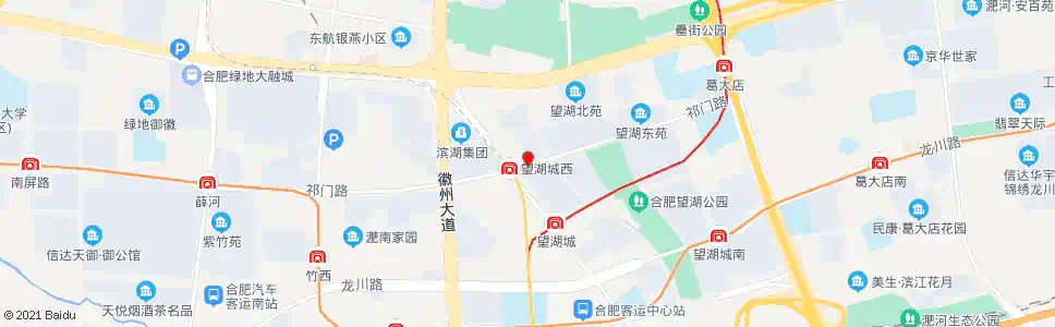 合肥庐州大道北_公交站地图_合肥公交_妙搜公交查询2025
