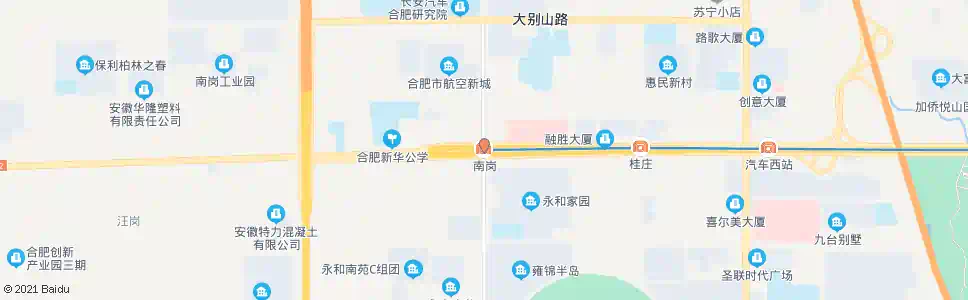 合肥南岗村_公交站地图_合肥公交_妙搜公交查询2025
