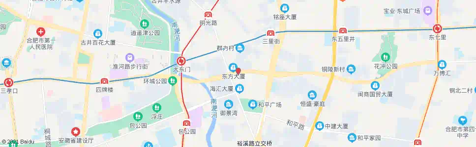 合肥东方商城_公交站地图_合肥公交_妙搜公交查询2025