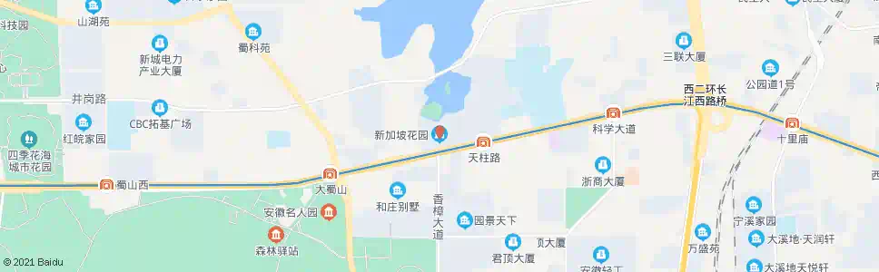 合肥新加坡花园城_公交站地图_合肥公交_妙搜公交查询2025