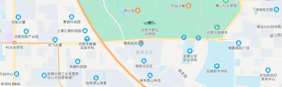 合肥蜀南庭苑_公交站地图_合肥公交_妙搜公交查询2025