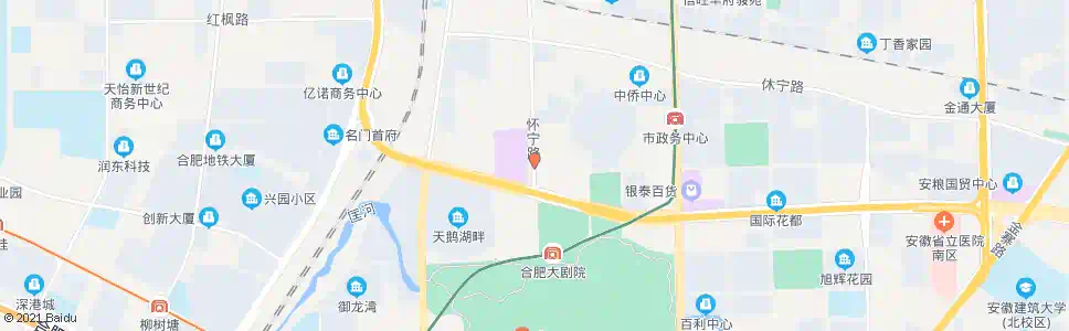 合肥东怀路口_公交站地图_合肥公交_妙搜公交查询2025