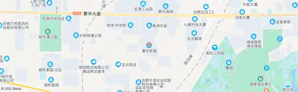合肥繁华新园_公交站地图_合肥公交_妙搜公交查询2025