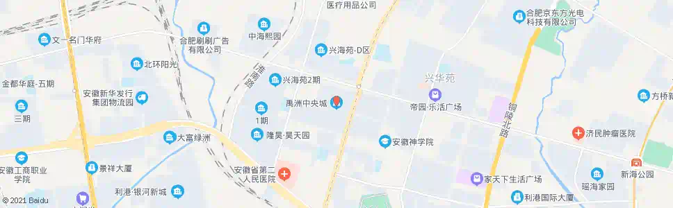 合肥禹洲中央城_公交站地图_合肥公交_妙搜公交查询2025