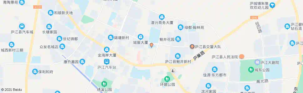 合肥庐江城北小学_公交站地图_合肥公交_妙搜公交查询2025