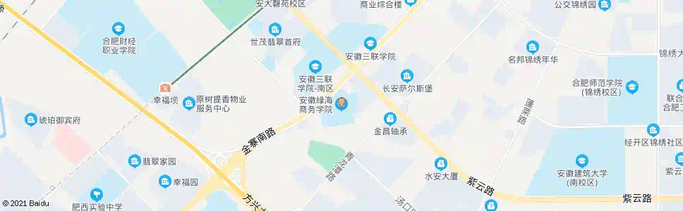 合肥绿海商务学院_公交站地图_合肥公交_妙搜公交查询2025
