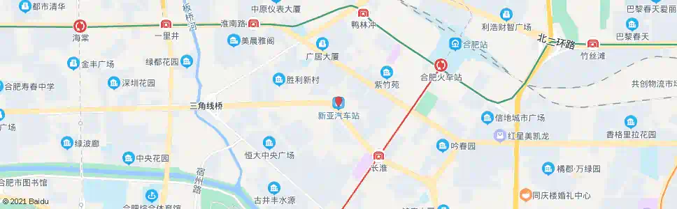 合肥新亚汽车站_公交站地图_合肥公交_妙搜公交查询2025