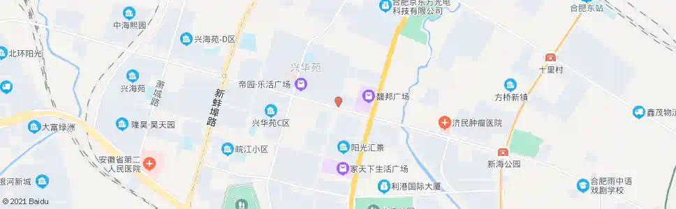 合肥兴华苑东_公交站地图_合肥公交_妙搜公交查询2025