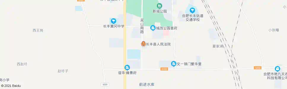 合肥长丰县法院_公交站地图_合肥公交_妙搜公交查询2025
