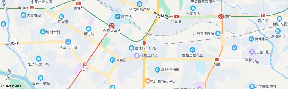 合肥朱高村_公交站地图_合肥公交_妙搜公交查询2025