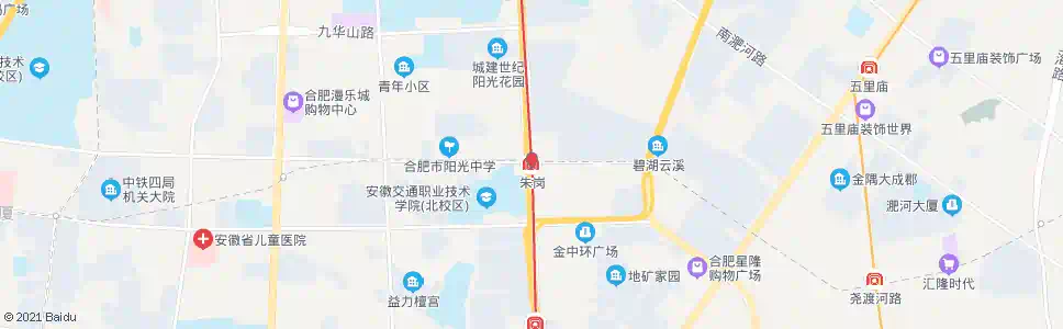 合肥朱岗站_公交站地图_合肥公交_妙搜公交查询2025