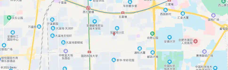合肥安居苑西村_公交站地图_合肥公交_妙搜公交查询2025
