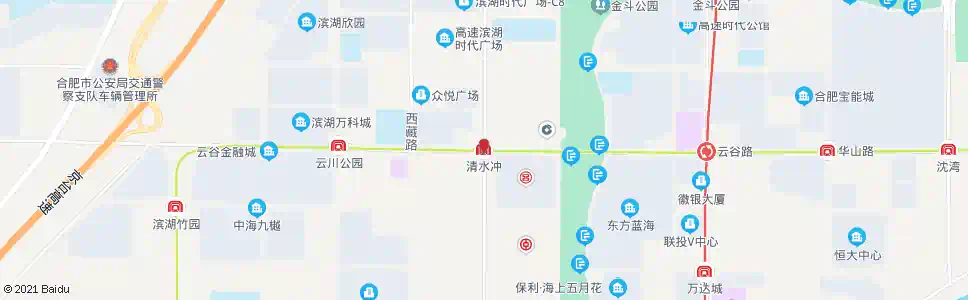合肥清水冲_公交站地图_合肥公交_妙搜公交查询2025
