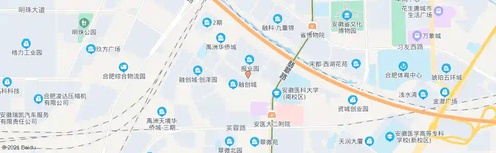 合肥报业园_公交站地图_合肥公交_妙搜公交查询2025