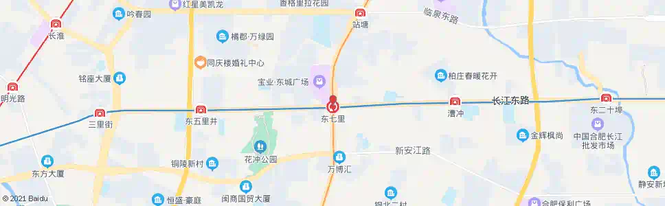合肥东七里站_公交站地图_合肥公交_妙搜公交查询2025