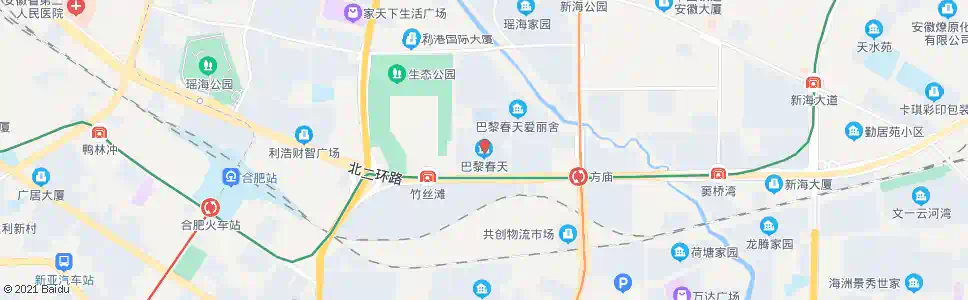 合肥巴黎春天_公交站地图_合肥公交_妙搜公交查询2025