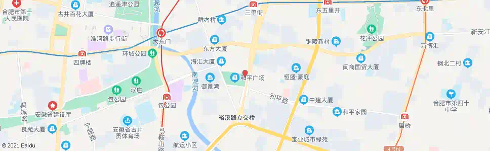 合肥和平广场_公交站地图_合肥公交_妙搜公交查询2025