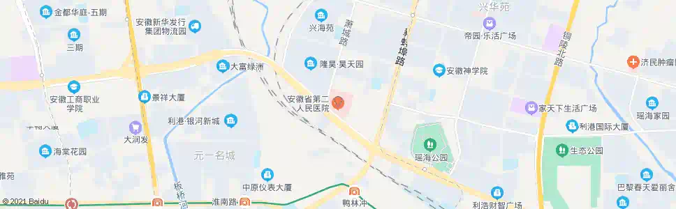 合肥省第二人民医院_公交站地图_合肥公交_妙搜公交查询2025